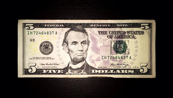 Dallar, Cinq Dollar, Cinq, Argent, Amérique, Lincoln, Abraham Lincoln, Emancipate  , — Photo