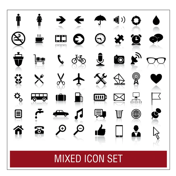 Mixed icon set — Stock Vector