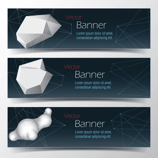 Banner geométrico — Vector de stock