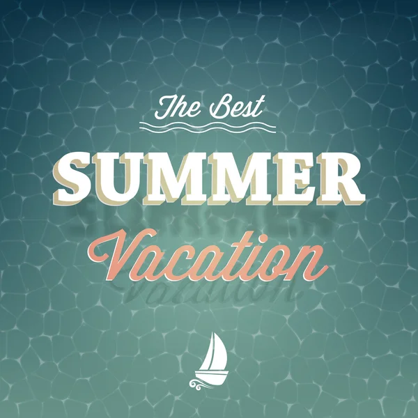 Letní dovolená typografie — Stockový vektor