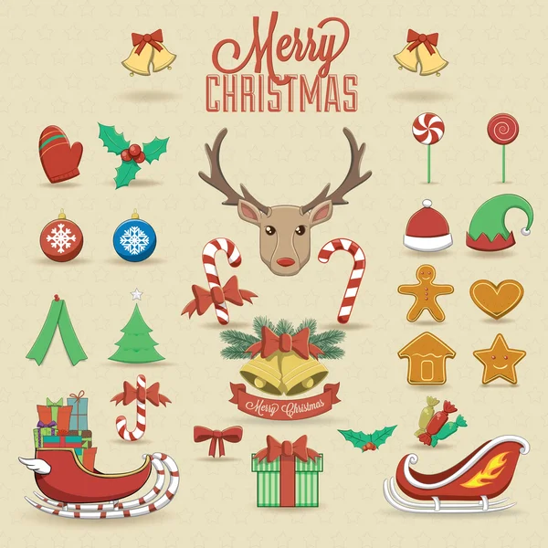 Christmas elements — Stock Vector