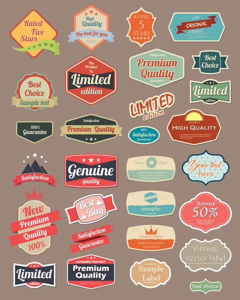 retro tasarım etiket kümesi