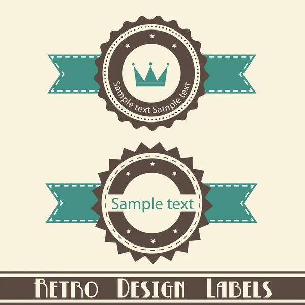 Étiquettes design rétro — Image vectorielle