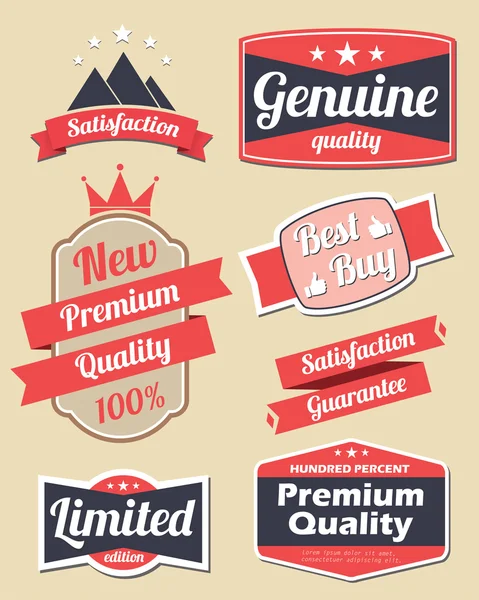 Set de etiquetas de diseño retro — Vector de stock