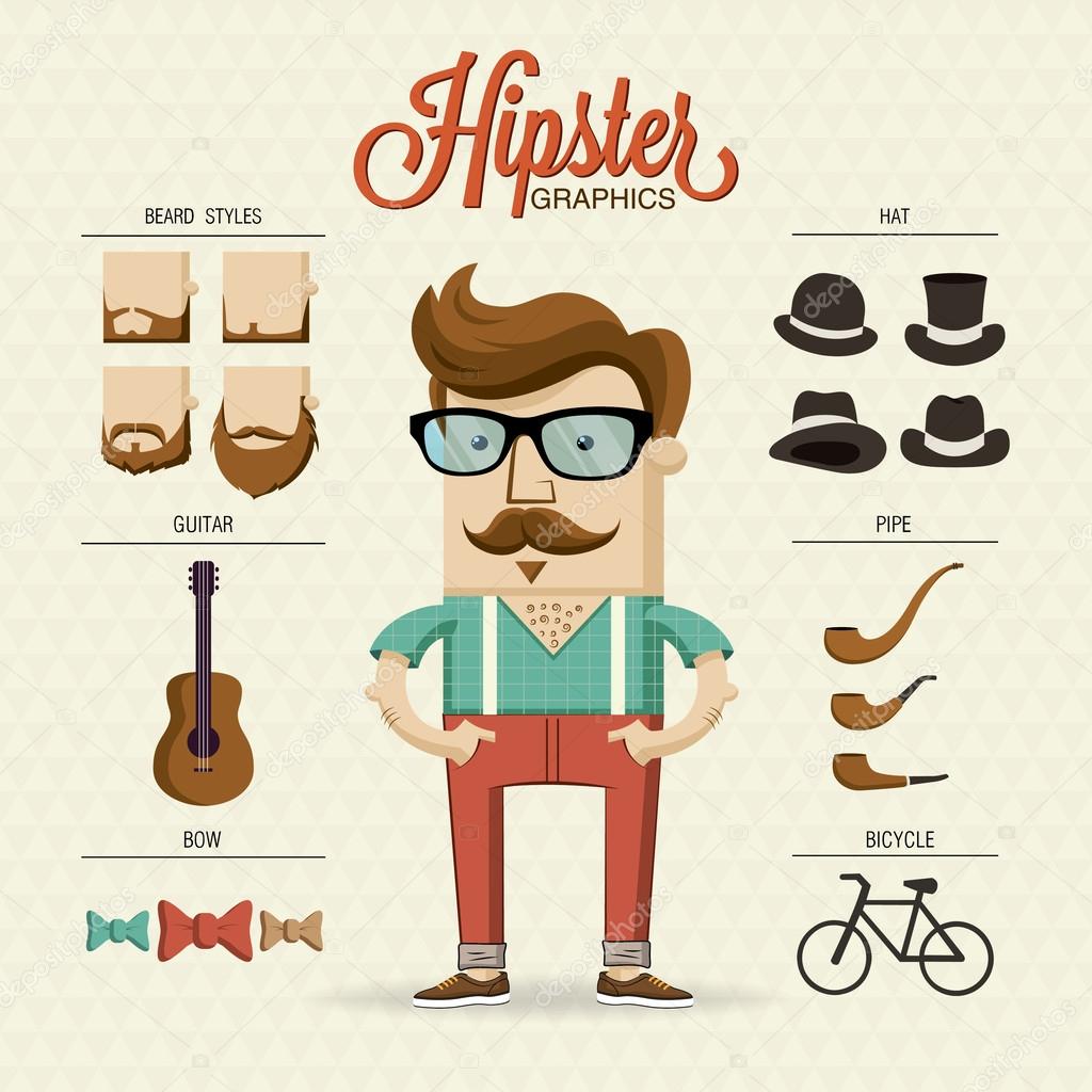 Hipster character