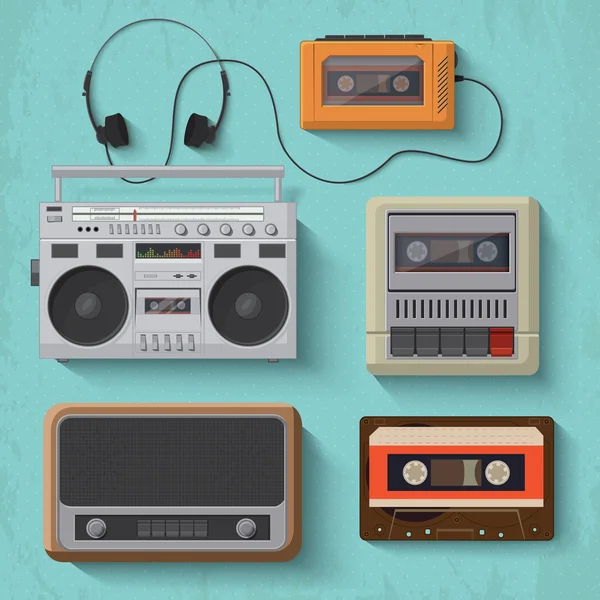 Retro müzik oyuncu simgeleri