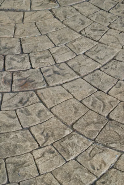 Block Paving Old grey pavement in a pattern texture — Stock Photo, Image