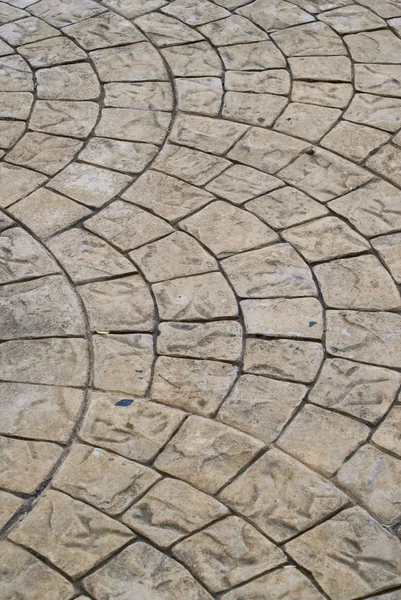 Block Paving Old grey pavement in a pattern texture — Stock Photo, Image