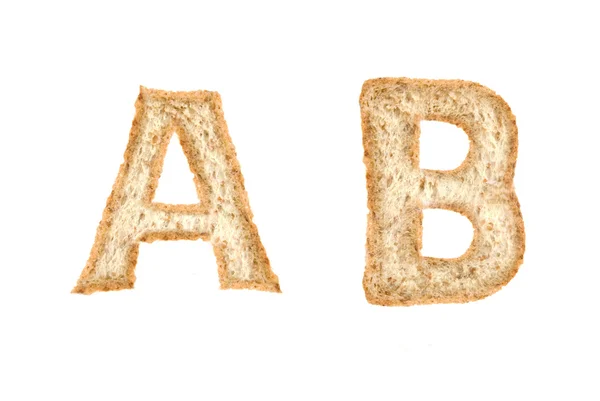 Alfabet tosty na ab — Zdjęcie stockowe