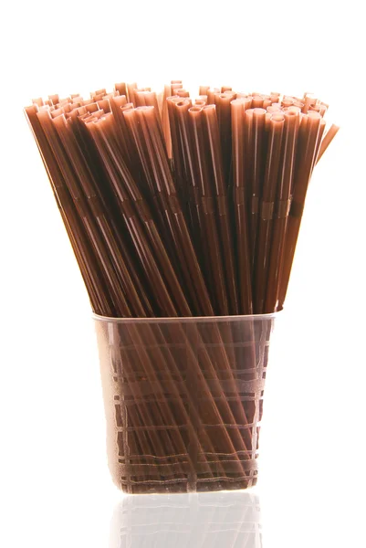 Drinking straw brown — Stock Photo, Image