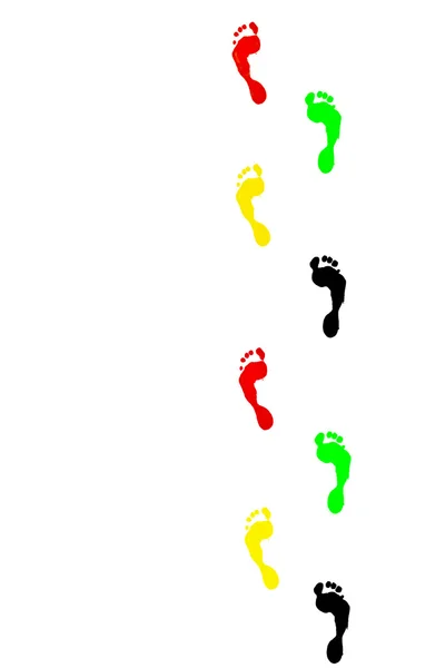Footmark colorful — Stock Photo, Image