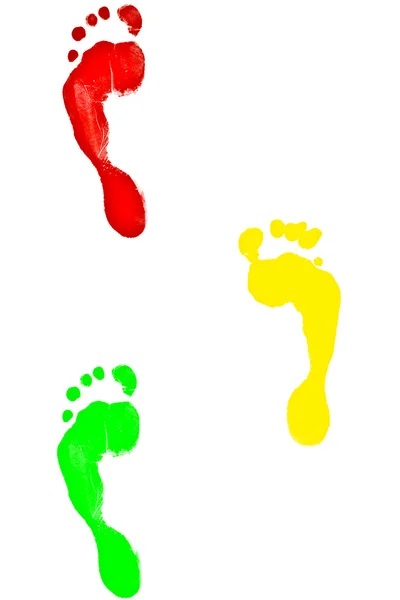 Footmark colorful — Stock Photo, Image