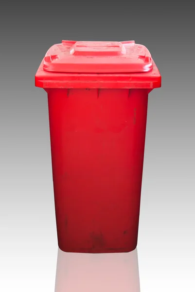 Lixo azul a vermelho — Fotografia de Stock