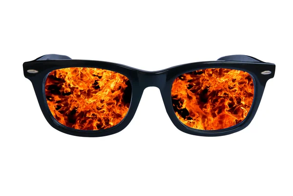 Fogo de óculos — Fotografia de Stock