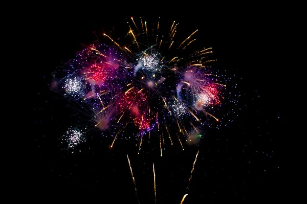 Fireworks gece — Stok fotoğraf