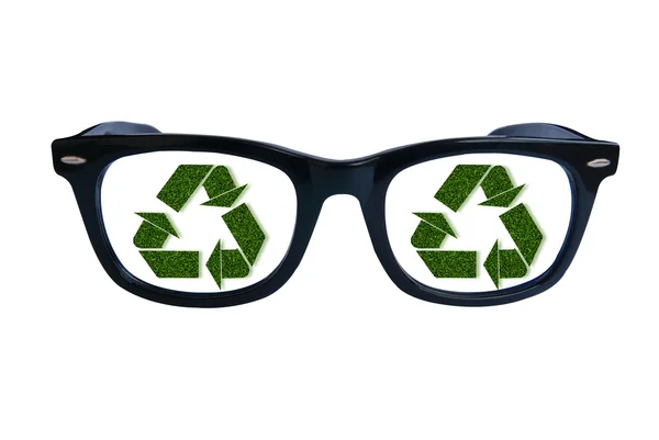 Brýle recyklace Stock Obrázky
