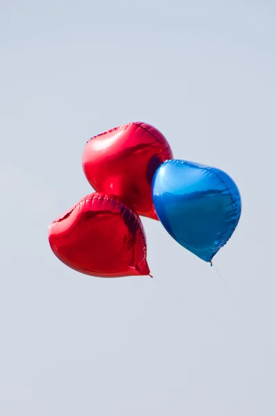 Palloncini a forma di cuore — Foto Stock