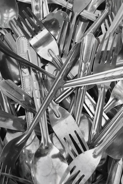Cuchara y tenedor — Foto de Stock