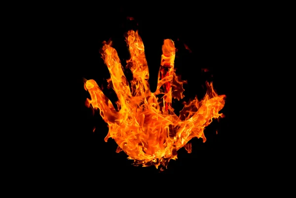 Schluss mit brennenden Händen — Stockfoto