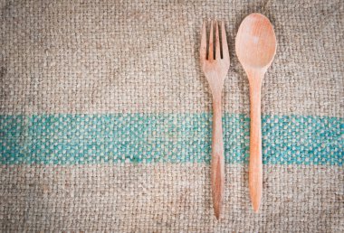 tahta kaşık ve çatal