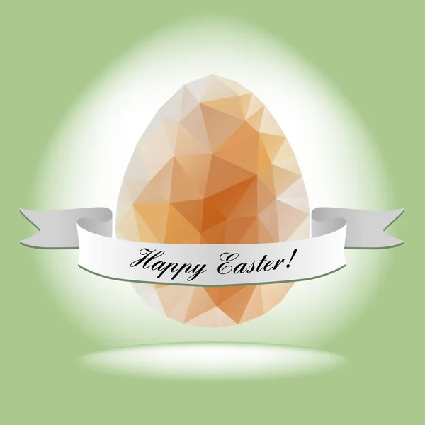 Illustration mit einem Ei im Stil des Kristalls. zu Ostern. — Stockvektor