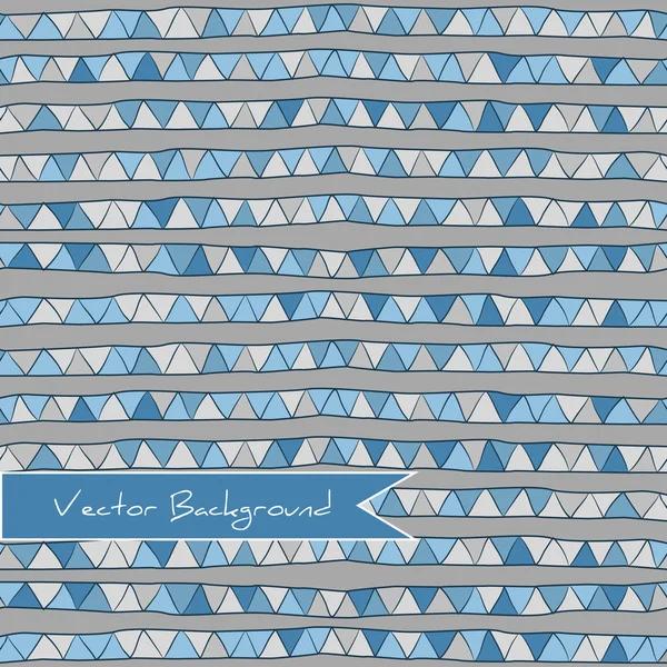 Muster blauer Dreiecke auf grauem Hintergrund — Stockvektor