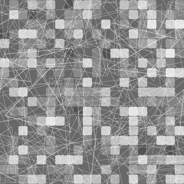 Patrón geométrico de cuadrados y triángulos grises — Vector de stock