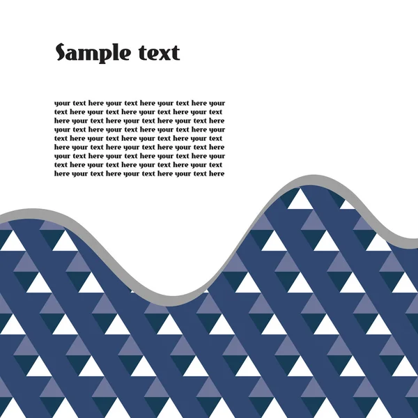 Fundo abstrato dos triângulos sobre um fundo azul. espaço para texto. fundo de inverno . — Vetor de Stock