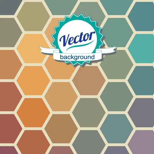 Abstract background of the hexagons Retro pattern of geometric shapes Colorful mosaic backdrop Geometric background Рlace your text on top — Stock Vector