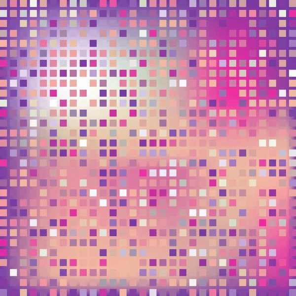 Quadrado rosa, efeito mosaico —  Vetores de Stock