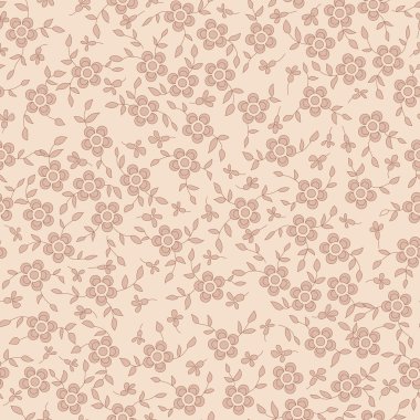 çiçek, dal ve yaprak. bej