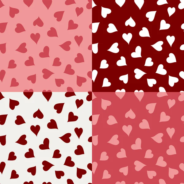 Naadloze texturen van harten valentine's dag — Stockvector