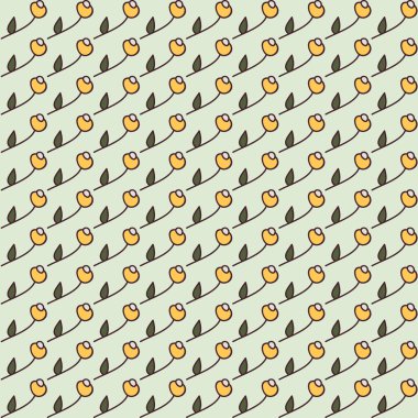 Sarı berry ve yaprak yeşil