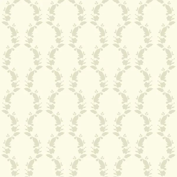 Adorno floral neutro. Planta beige — Vector de stock