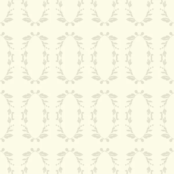 Neutrale floral sieraad. beige plant — Stockvector