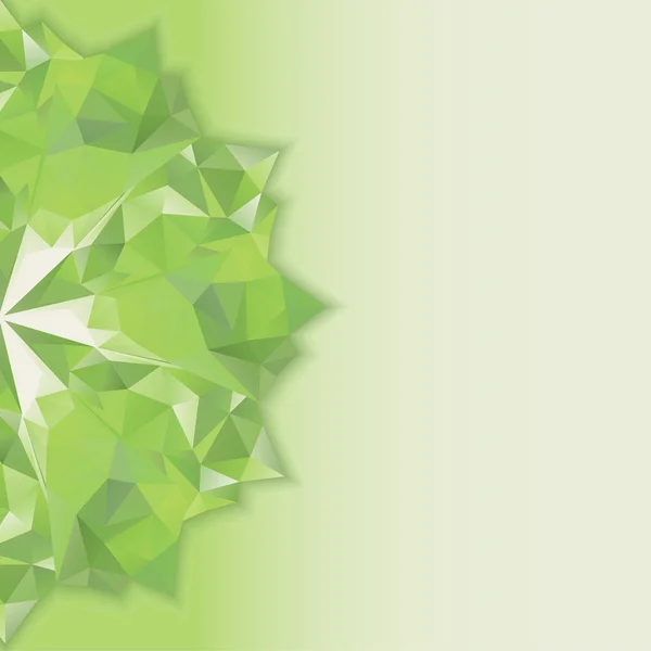Cristal de triângulo verde vertical — Vetor de Stock
