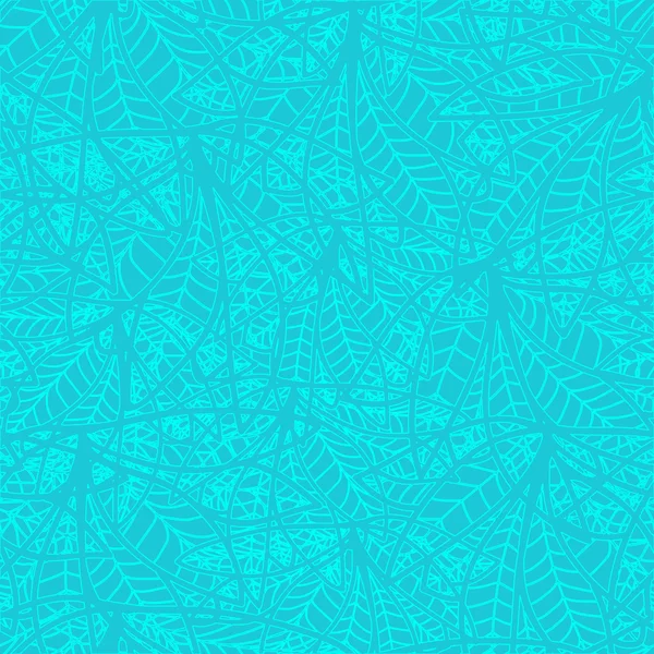 Brillant abstrait bleu turquoise motif à partir de feuilles — Image vectorielle