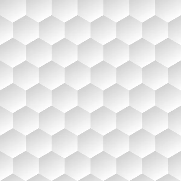 Fond géométrique blanc avec hexagones — Image vectorielle