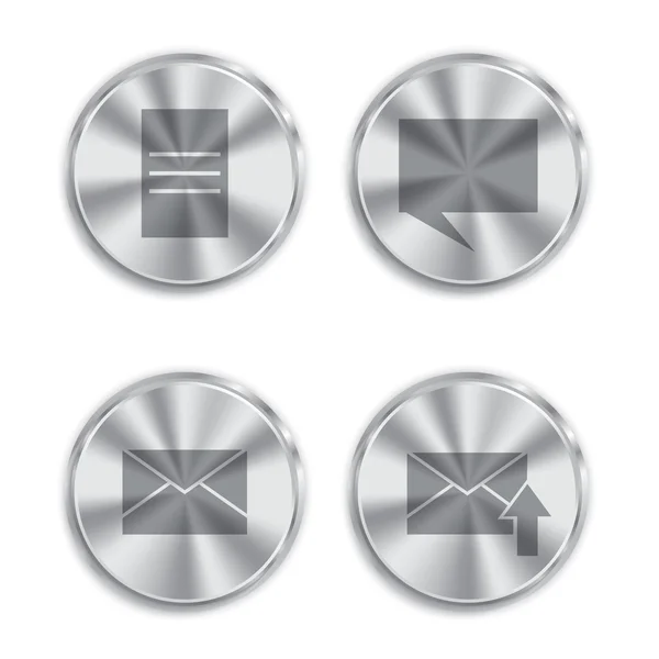 Metal Button — Stock Vector