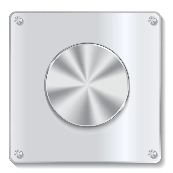 Metal button — Stock Vector