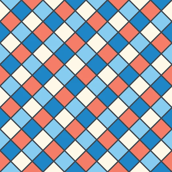 Rot, blau, cremefarbene Quadrate — Stockvektor
