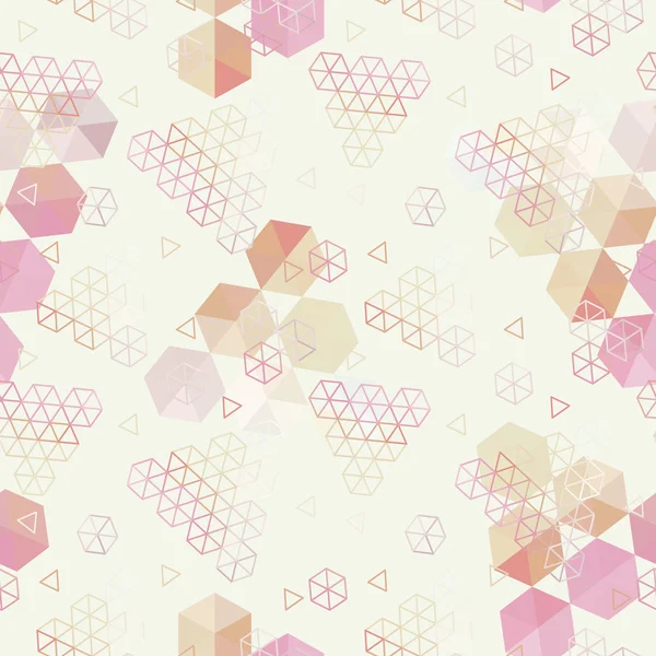 Hexagons triangles — Stock Vector