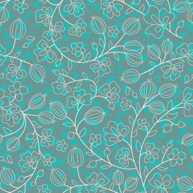 Turkuaz çiçek süsleme