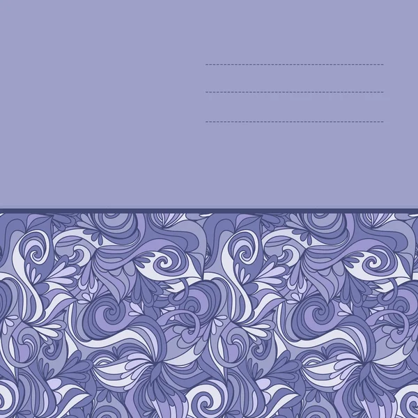 Carte avec motif lilas abstrait — Image vectorielle