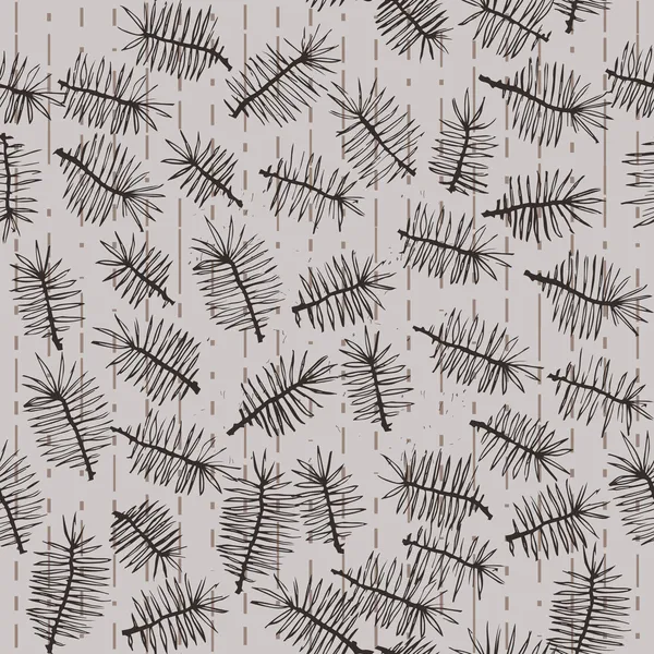 Branches de sapin motif sans couture — Image vectorielle