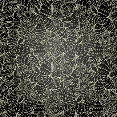 tek renkli soyut çizilmiş süsleme