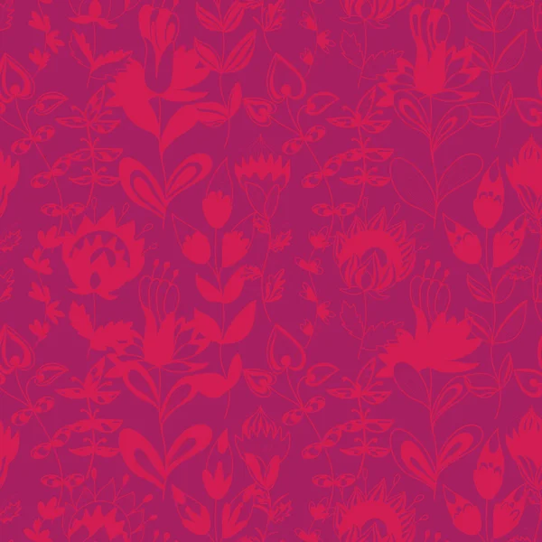 Patrón floral abstracto. contorno dibujado a mano — Vector de stock