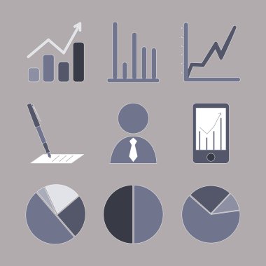 그래프와 비즈니스 아이콘