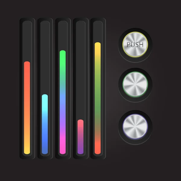 Zene színes equalizer — Stock Vector