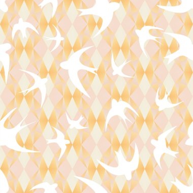 Kırlangıçlar dokuyu Mozaik